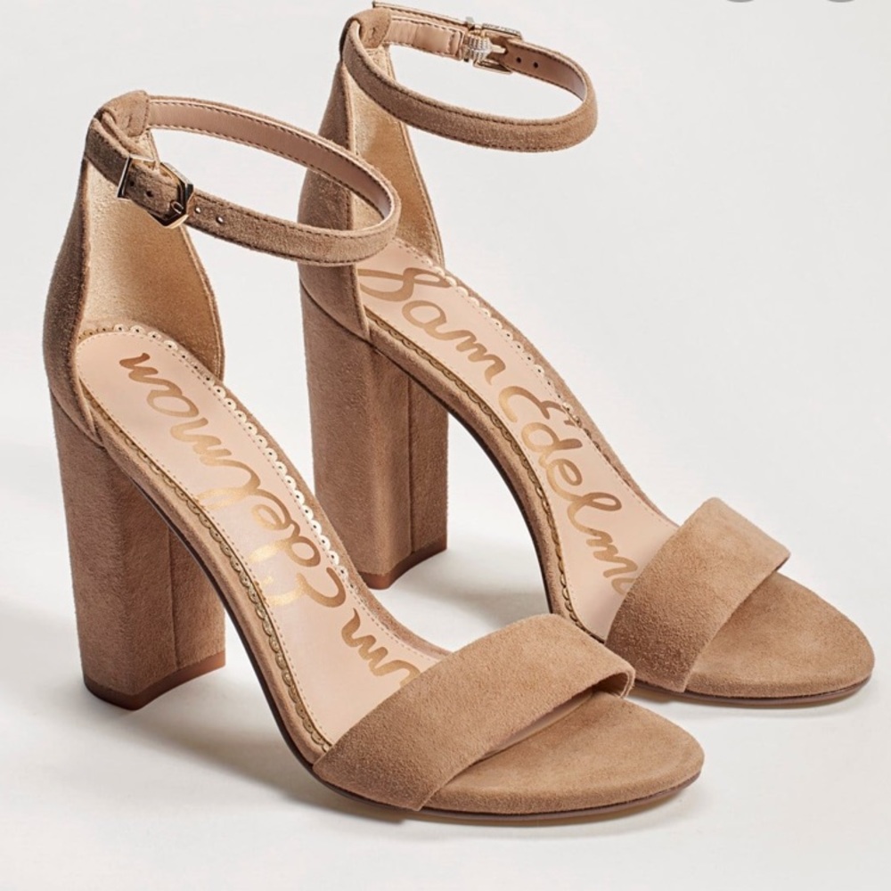 Sam Edelman Yaro ankle strap sandal oatmeal suede 8M